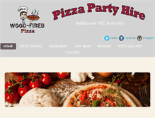 Tablet Screenshot of pizzapartyhire.com.au